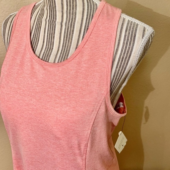 NWT Athletic Dress Large Harmony & Balance Coral Pink Racerback Stretch Slvlss - Picture 7 of 16